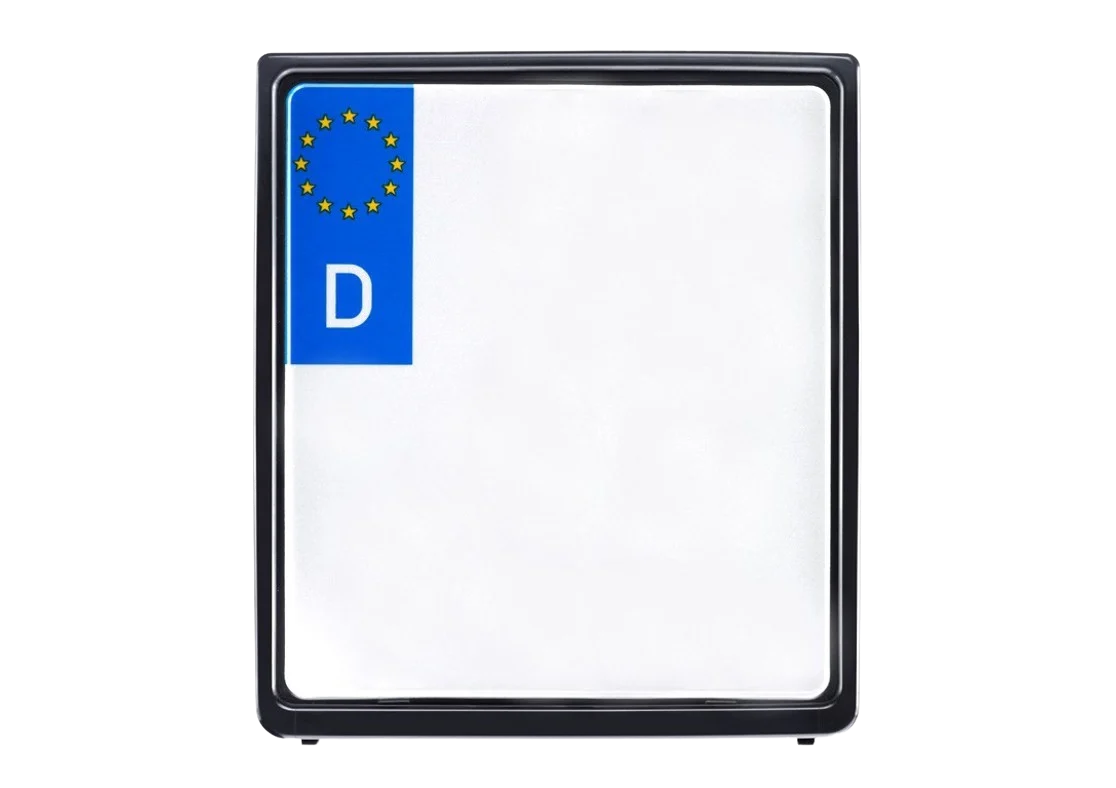 Motorrad Kennzeichenhalter Pure Black hochglanz 180x200 mm